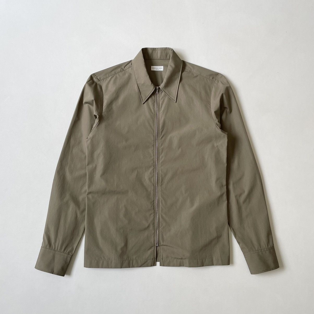 Dries Van Noten Sage Green Cotton ‘Zip Front’ Shirt Size US M / EU 48-50 / 2 - 2 Thumbnail