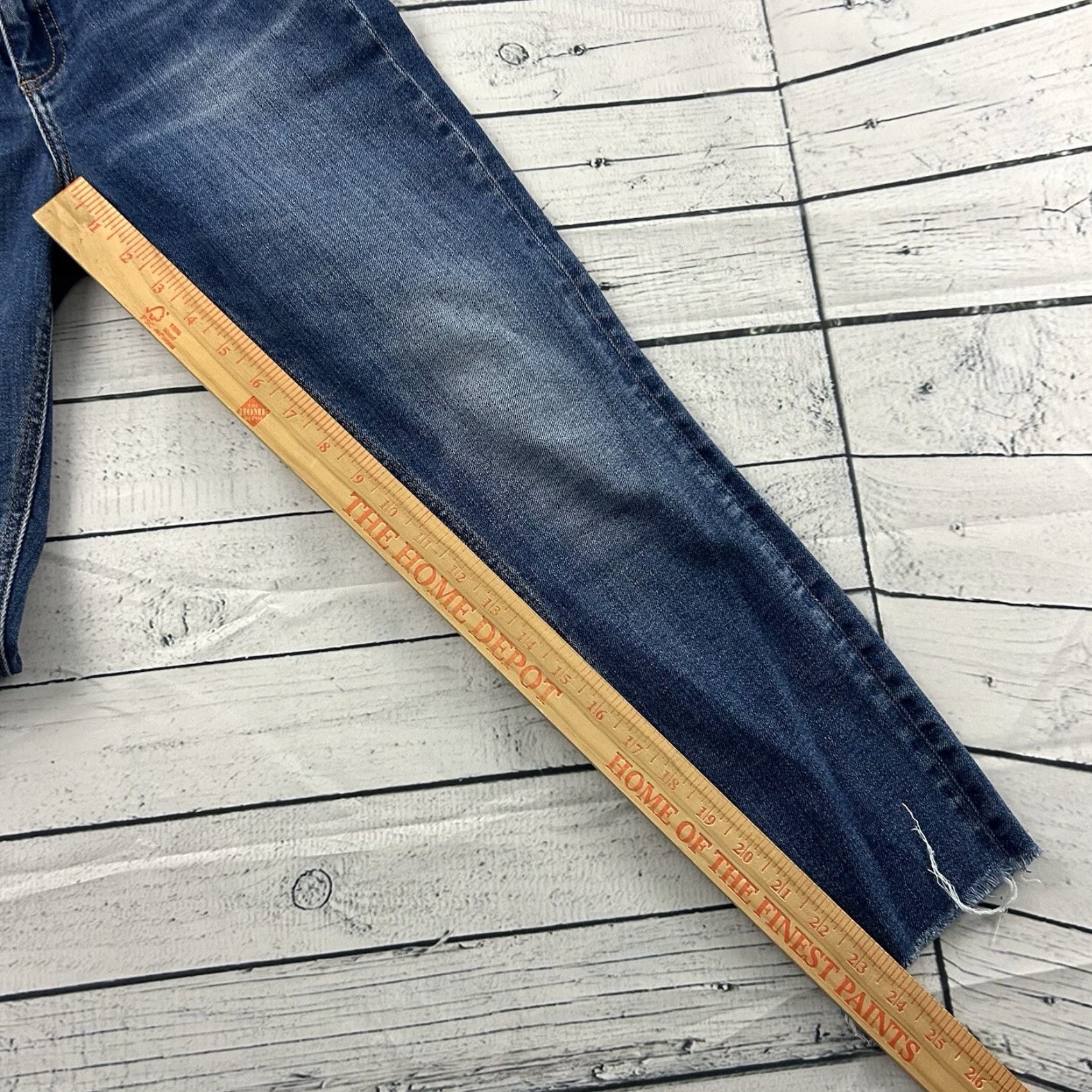 Rag & Bone rag & bone jeans Skinny Blue 25 Womens Denim Rag & Bone Cate Mid Rise Ankle Raw Hew Skinny Denim Blue Jeans Women's 25 Size 42" / US 20 - 6 Thumbnail