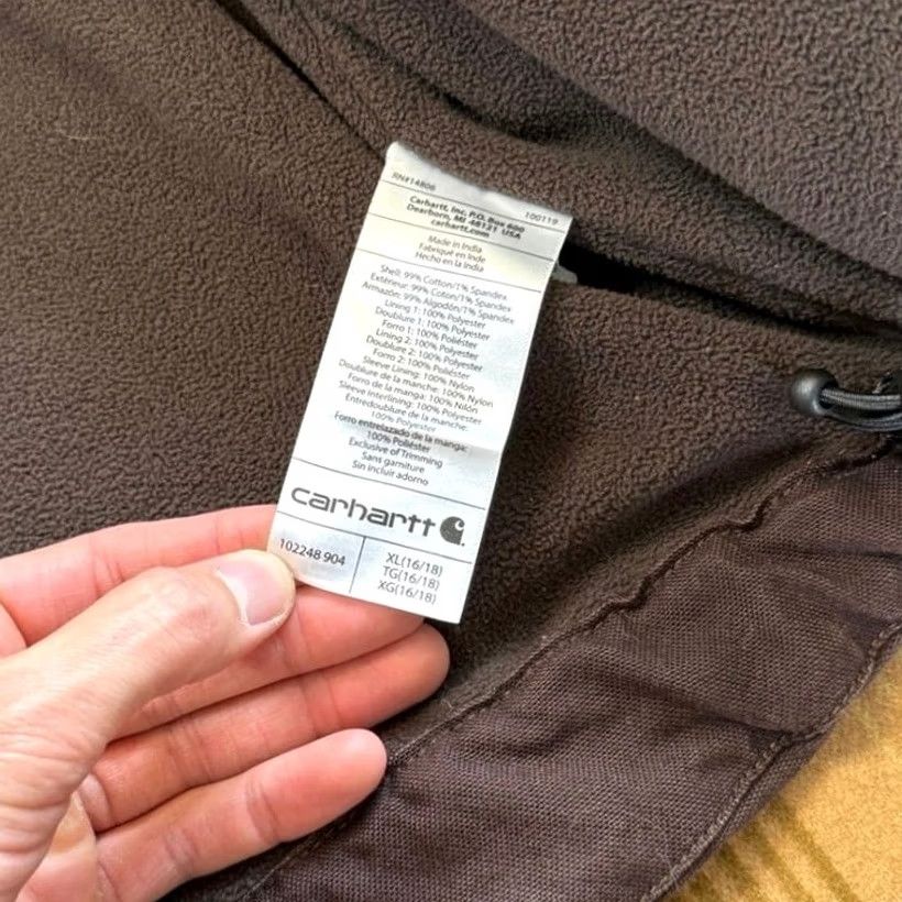 Carhartt Carhartt Jacket Women's XL Full Swing Sherpa Lined Caldwell 102248 Brown Workwear Outdoor Size XL / US 12-14 / IT 48-50 - 5 Thumbnail