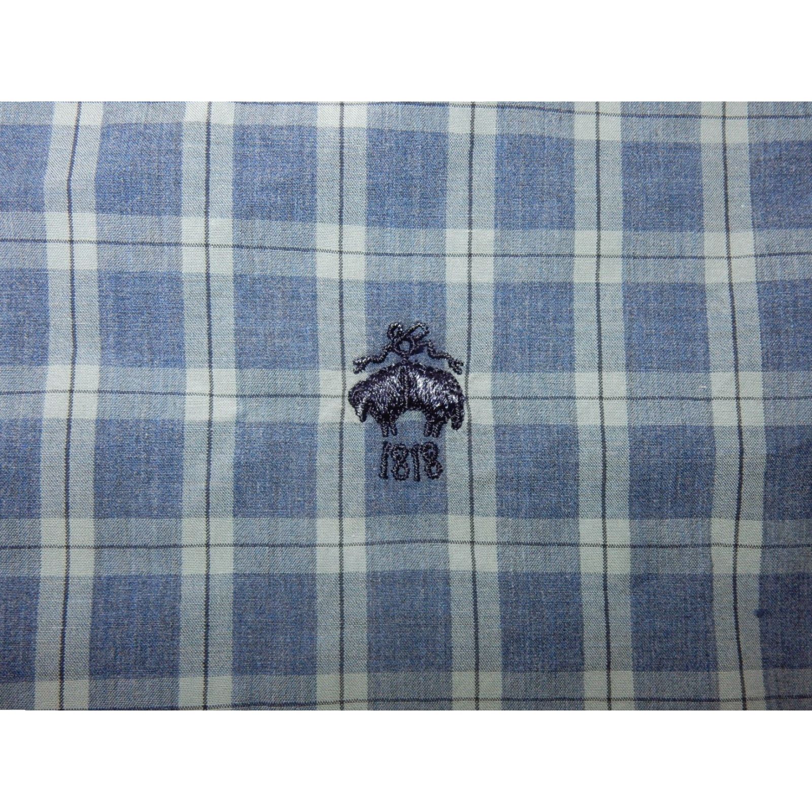 Brooks Brothers Brooks Brothers Shirt Button-Up Mens XL Plaid Blue Cotton Long Sleeve Button Front Shirt T Shirt? Size US XL / EU 56 / 4 - 3 Thumbnail