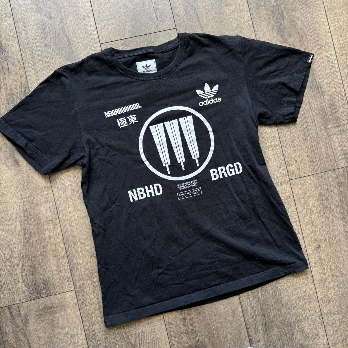 Adidas × Neighborhood Adidas x Neighborhood Tee Shirt 2017 Tokyo BRGD Hype Collab Size US M / EU 48-50 / 2 - 2 Thumbnail