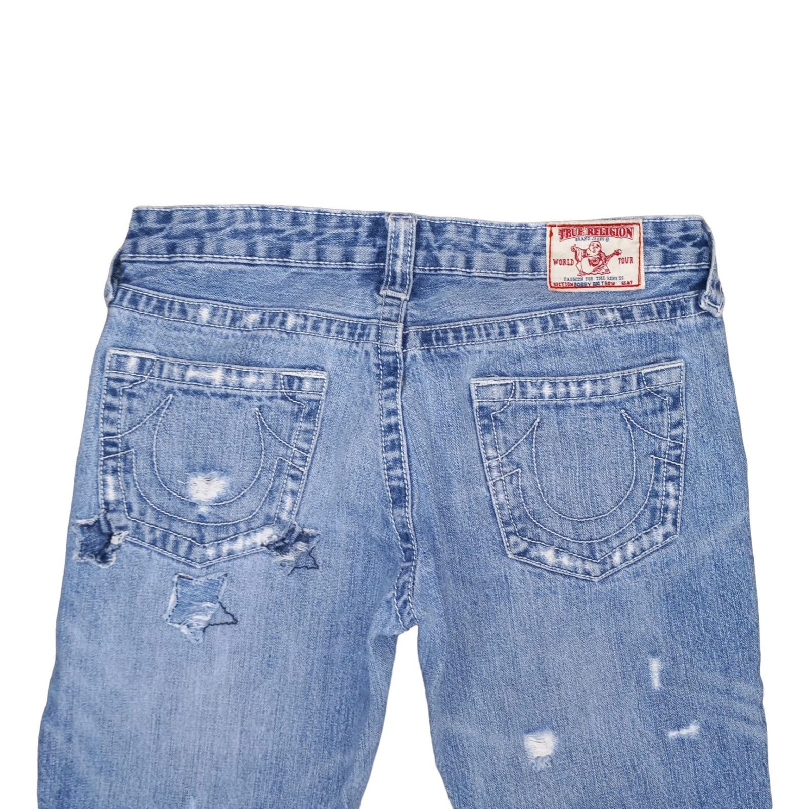 True Religion True Religion Bobby big T Blue Embroider Jeans Sz 28 . Size 28" / US 6 / IT 42 - 5 Thumbnail
