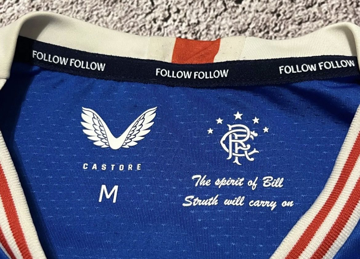 Castore × Vintage RANGERS SCOTLAND 2020/2021 HOME FOOTBALL SHIRT JERSEY Size US M / EU 48-50 / 2 - 6 Thumbnail