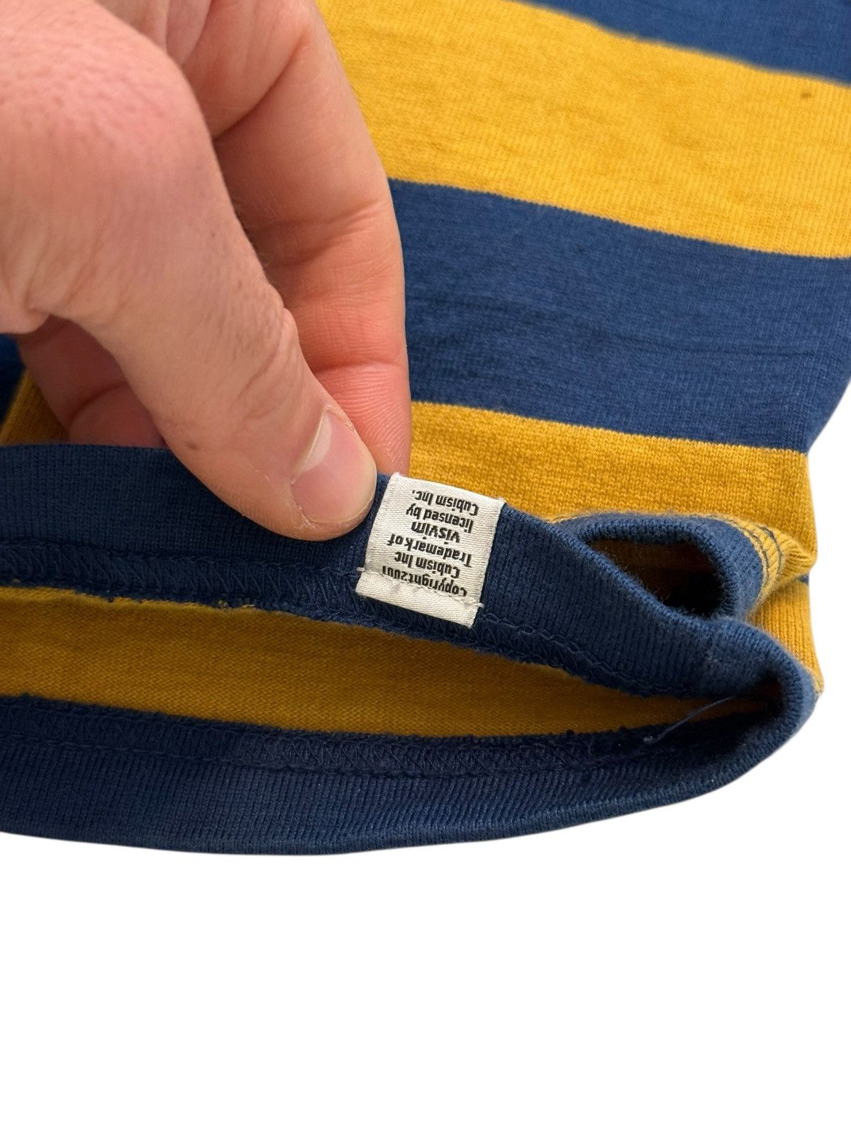 Visvim Mustard Navy Stripe Border Crew Size US L / EU 52-54 / 3 - 5 Thumbnail