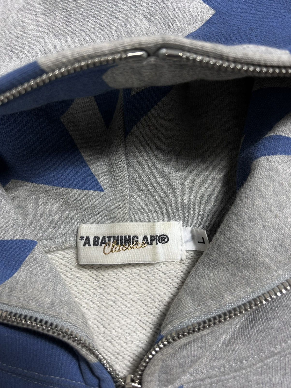 Bape Bape sta zip hoodie grey blue full zip vintage Nigo Era Size US L / EU 52-54 / 3 - 2 Thumbnail