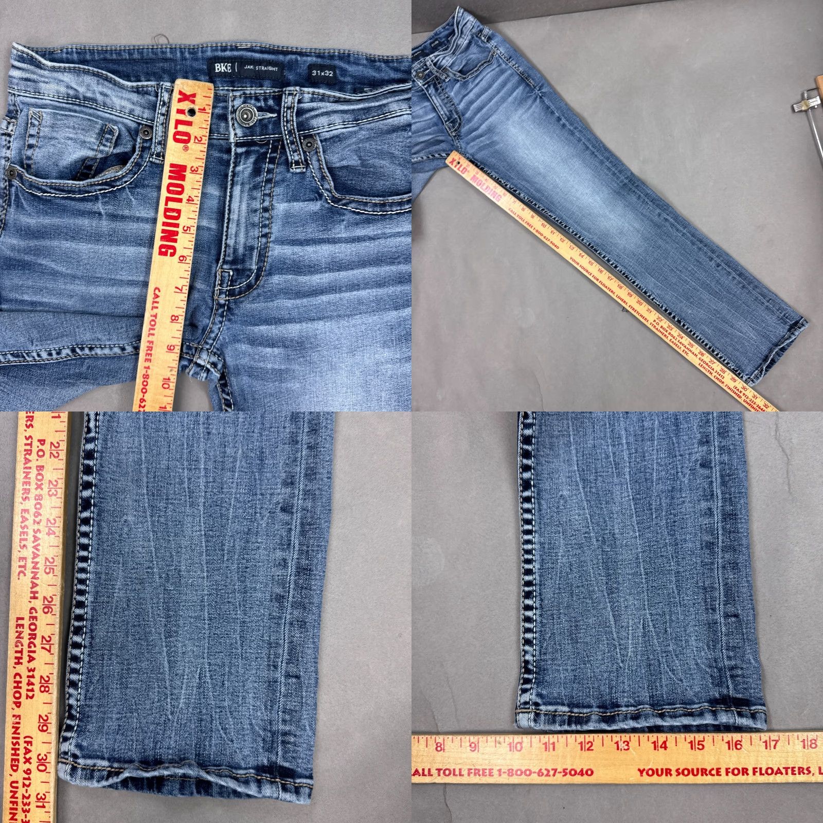 Vintage Buckle Jeans Mens 30x30 Blue Jake Denim Pants Faded Washed Out Buckle Bke Jeans Regular 5-Pocket blue Denim Mens Jeans 30x30 Size US 31 - 9 Thumbnail