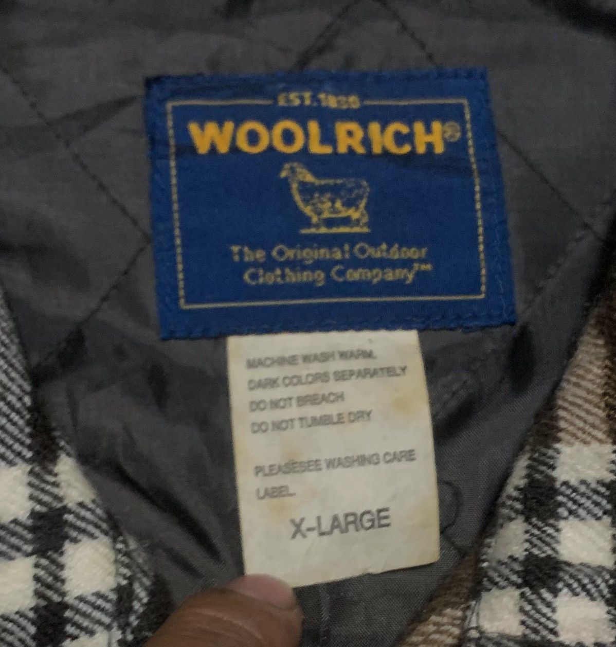 Woolrich Woolen Mills Vintage 90s Woolrich Zipper Wool Flannel Shirt Jacket Size US XL / EU 56 / 4 - 6 Thumbnail