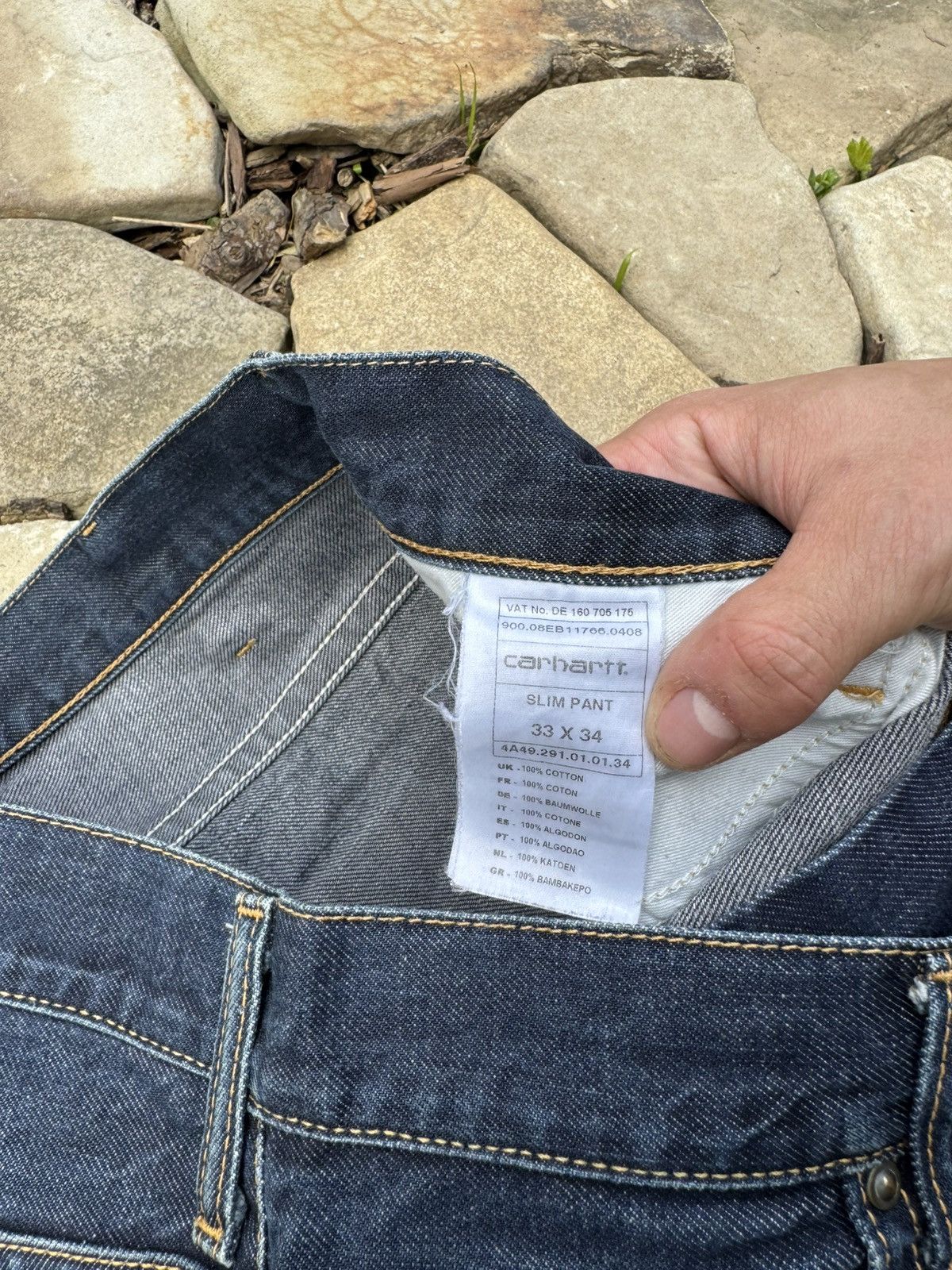 Carhartt Vintage Carhartt Y2k Baggy Indigo Distressed Pants Size US 33 - 9 Thumbnail