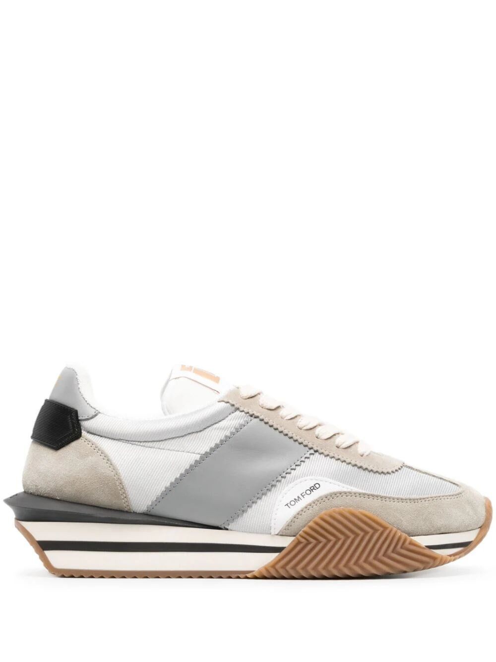 image of Tom Ford Suede And Lycra James Sneaker in Grey, Women's (Size 12)