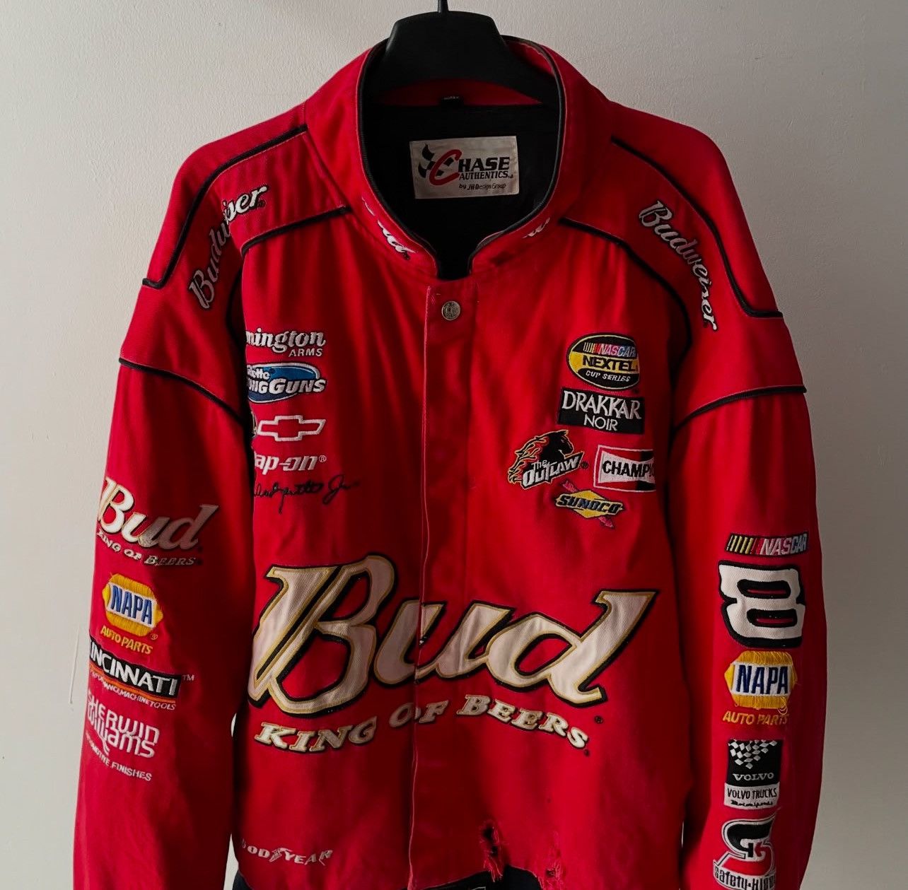 Chase Authentics × Vintage 90’s Vintage Budweiser Racing Jacket by JD Design Size US XXL / EU 58 / 5 - 1 Thumbnail