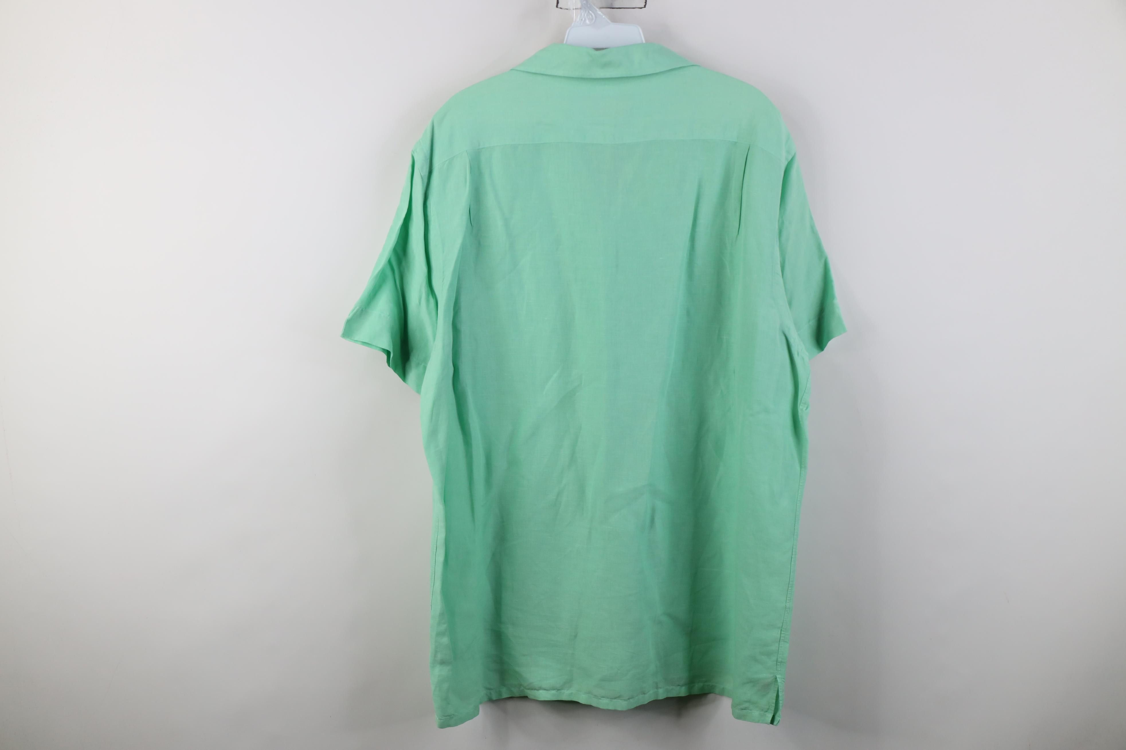 Polo Ralph Lauren Vintage Ralph Lauren Linen Looped Collar Camp Button Shirt Size US L / EU 52-54 / 3 - 14 Thumbnail