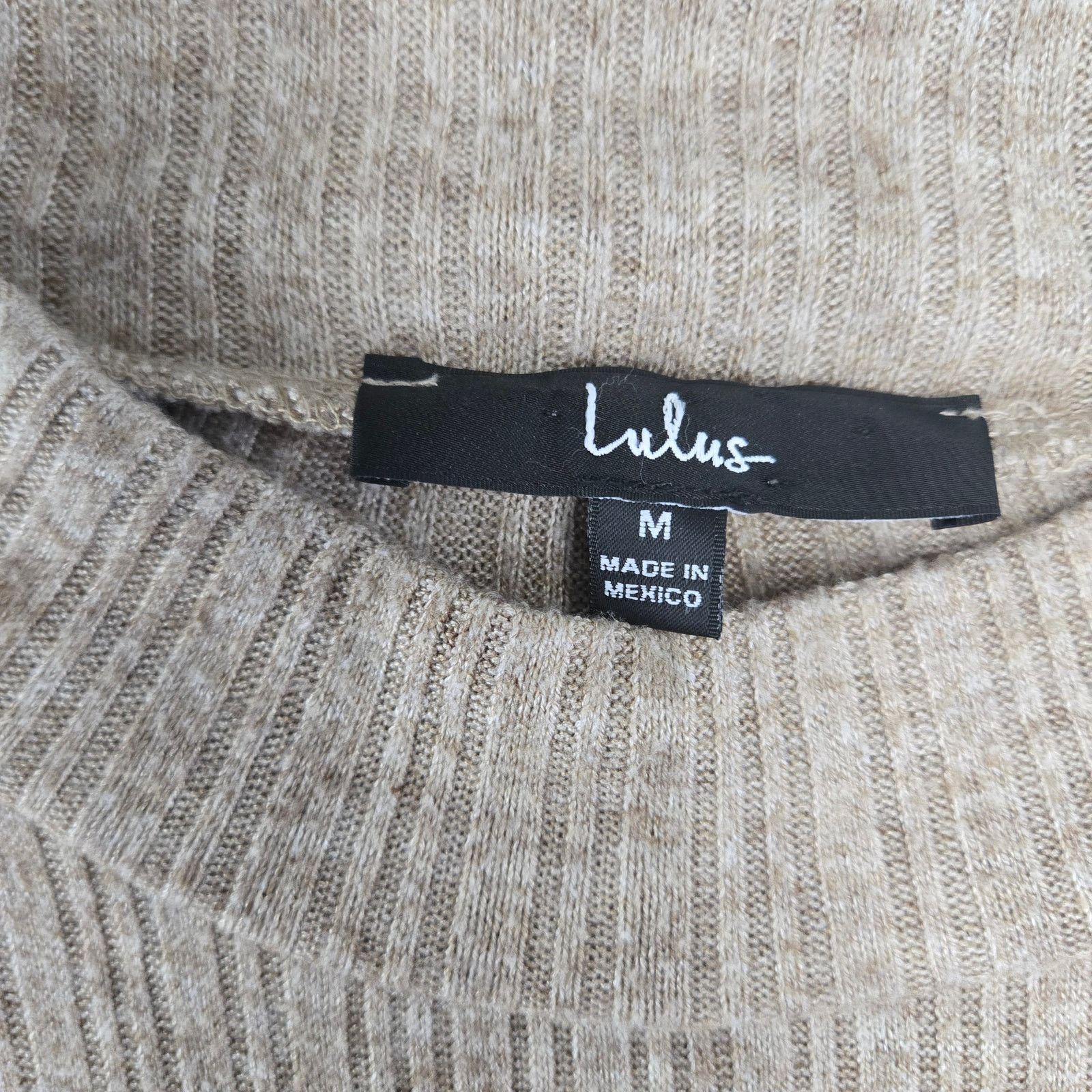 Lulus Lulus Beige Ribbed Knit Maxi Dress Size Medium Size M / US 6-8 / IT 42-44 - 3 Thumbnail