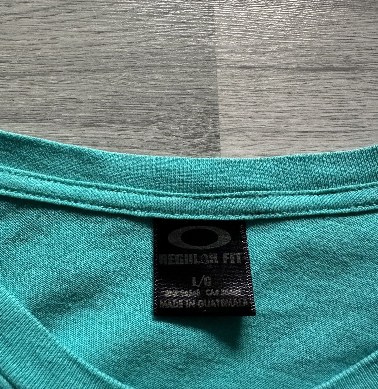 Japanese Brand × Oakley × Vintage Vintage T-shirt Oakley ☠️ regular fit turquoise Size US L / EU 52-54 / 3 - 5 Thumbnail
