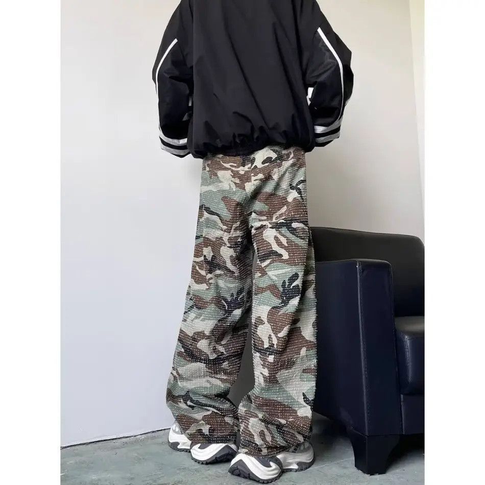 Japanese Brand Retro loose wide leg camouflage jeans Size US 32 / EU 48 - 4 Thumbnail