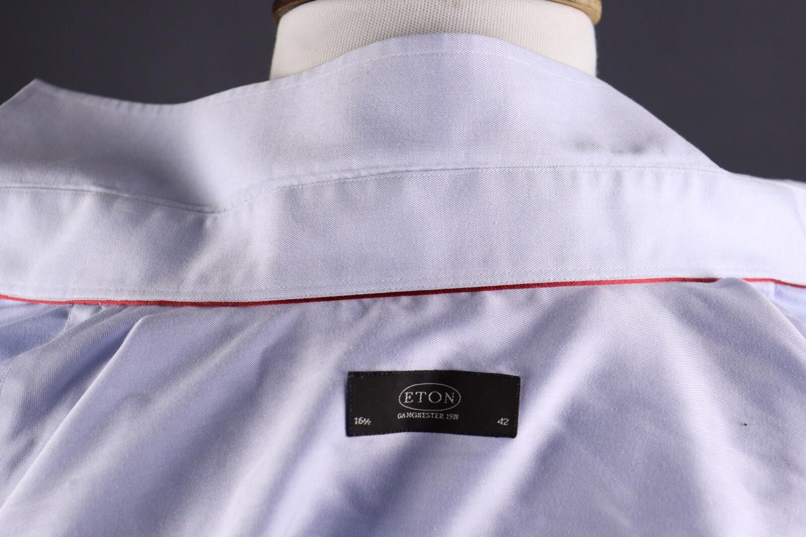 Eton Eton Blue Luxury Long Sleeve Button Down Shirt Size 42 / 16 Size US M / EU 48-50 / 2 - 12 Thumbnail