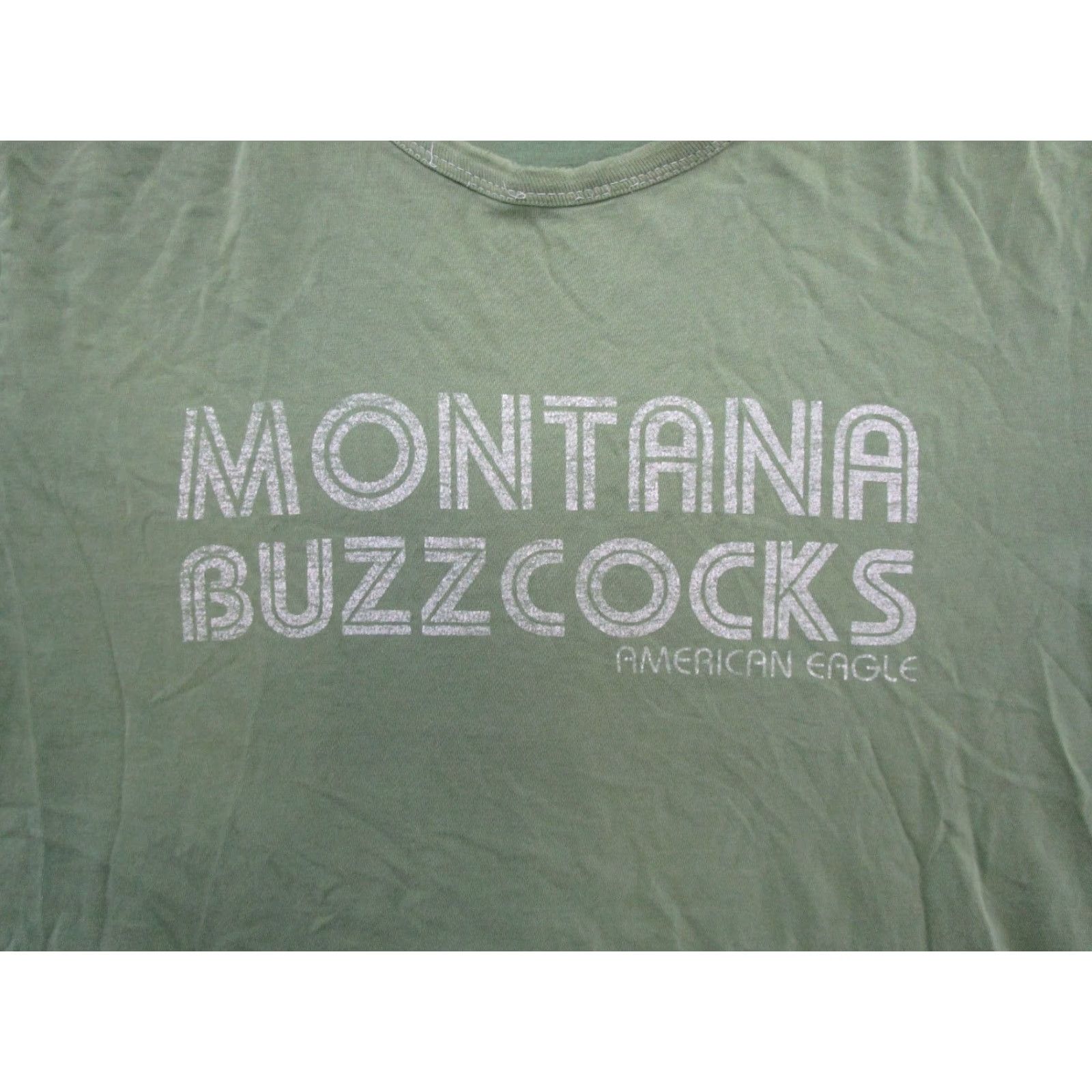 American Eagle Outfitters VTG American Eagle Outfitters Montana Buzzcocks Chicken Shirt Size L Men Short Sleeve Green 90s Thrashed Shirt Mens Size US L / EU 52-54 / 3 - 2 Thumbnail