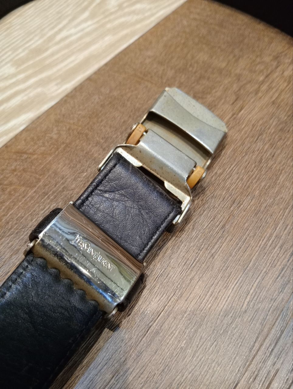 Yves Saint Laurent VINTAGE YVES SAINT LAURENT LEATHER BELT - BLACK Size ONE SIZE - 9 Thumbnail
