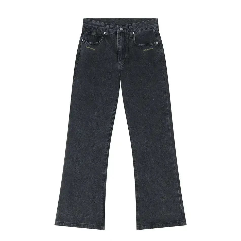 Japanese Brand Retro loose solid color micro flared jeans Size US 32 / EU 48 - 3 Thumbnail