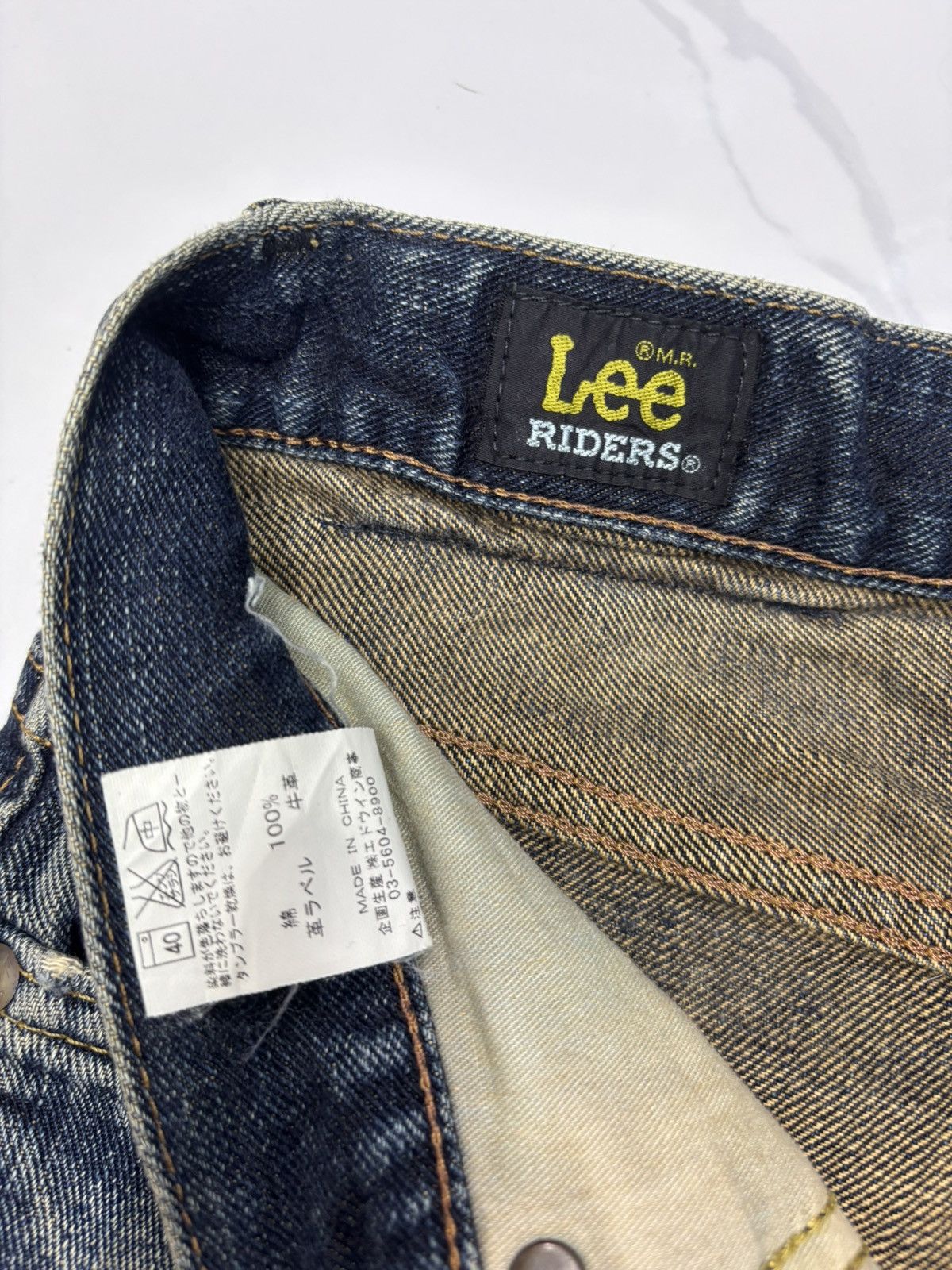 Lee × Number (N)ine LEE RIDERS MUD WASH DISTRESSED DENIM JEANS Size US 32 / EU 48 - 9 Thumbnail