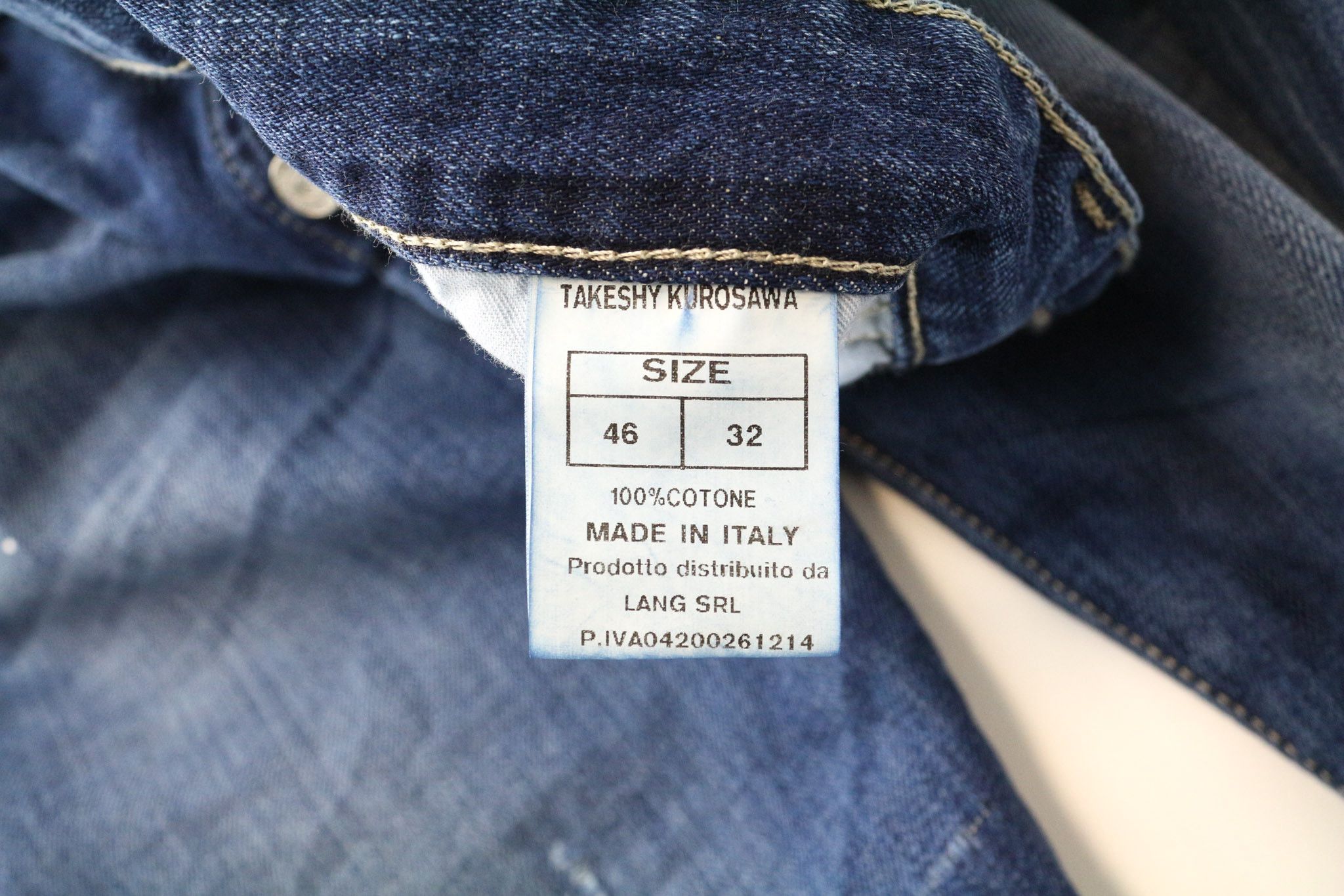 Takeshy Kurosawa TK08 W32 Blue Distressed Slim Button Jeans 75057 Size US 32 / EU 48 - 5 Thumbnail