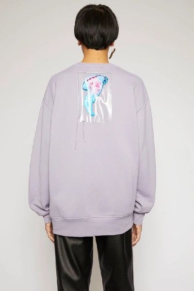 Acne Studios Acne Studios Jellyfish-patch sweatshirt lilac purple Size US S / EU 44-46 / 1 - 1 Thumbnail
