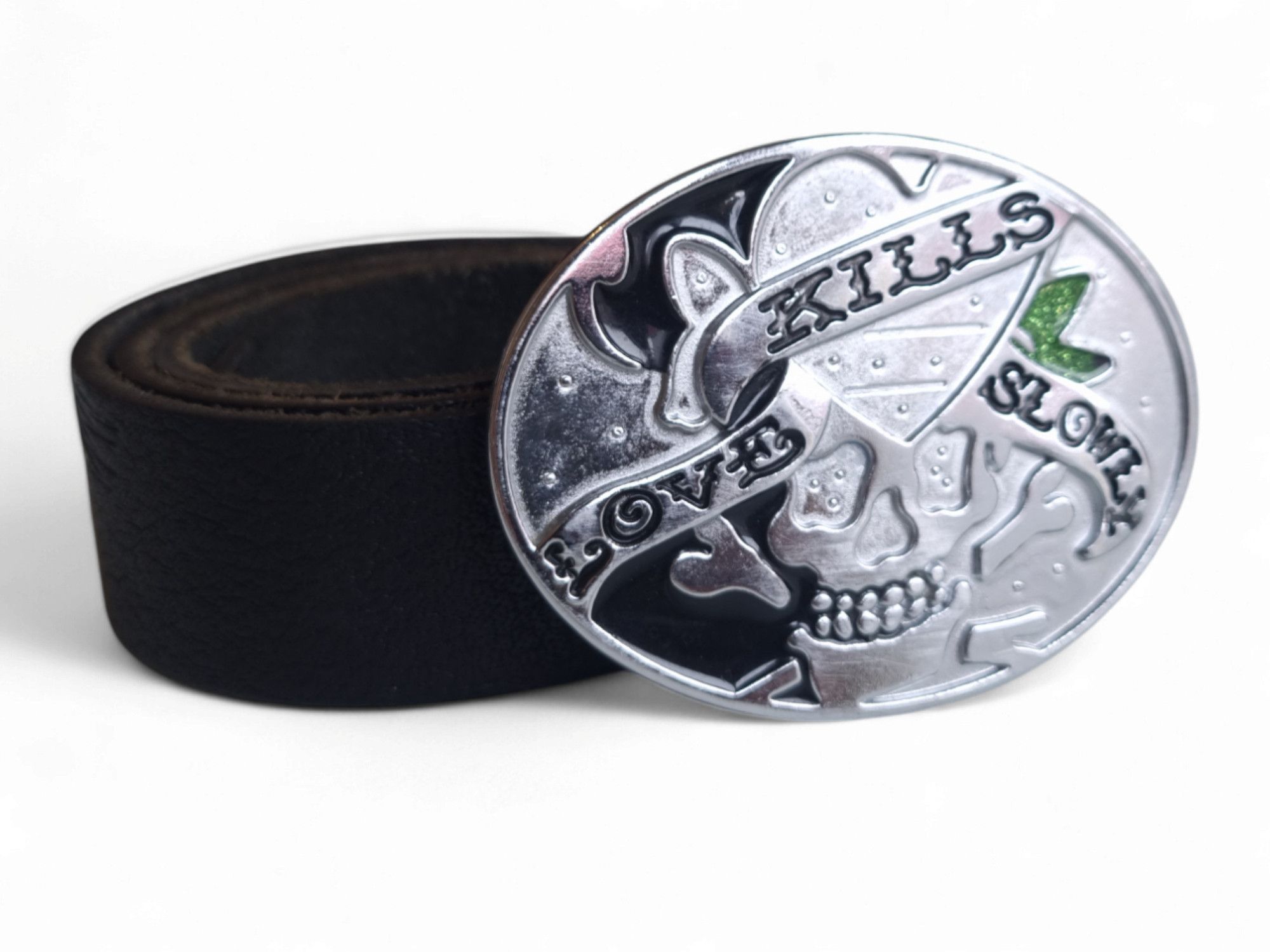 Ed Hardy × Japanese Brand Ed hardy Belt Vintage Scull Love Kills Slowly Size ONE SIZE - 1 Thumbnail