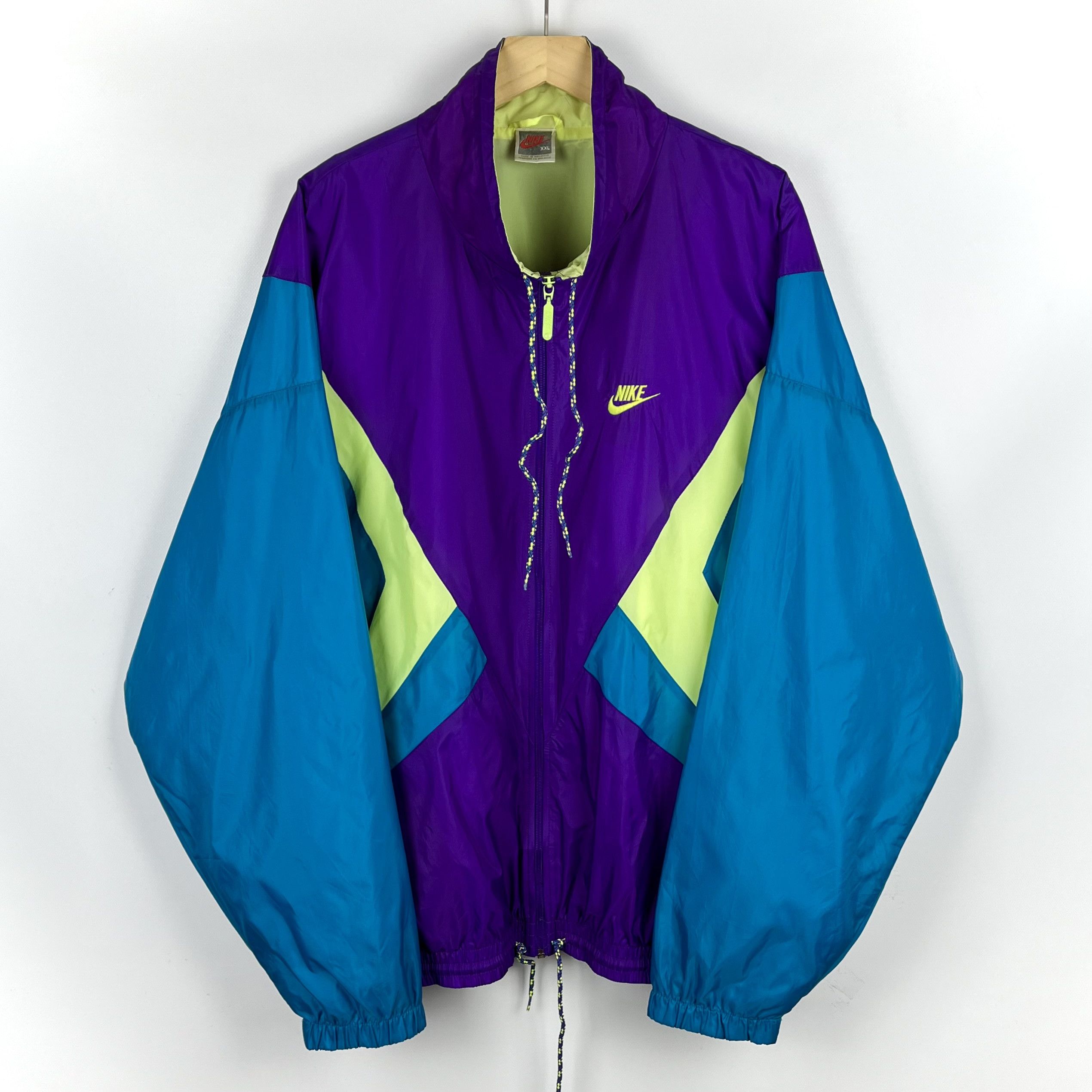 Nike Vintage Nike Multicolour Nylon Light Track Jacket 90’s Size US XXL / EU 58 / 5 - 1 Thumbnail