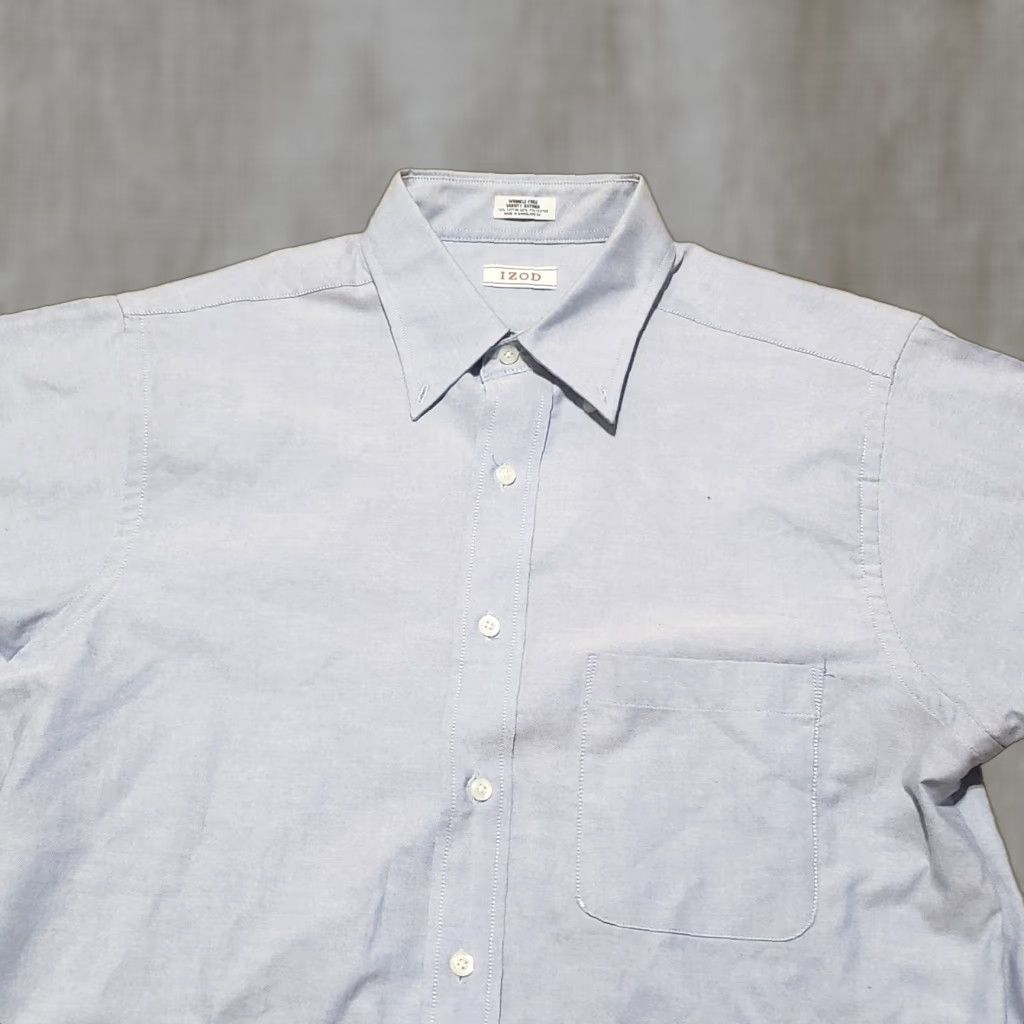 Izod VINTAGE IZOD Men's Dress Shirt Long Sleeve Button-Up Cotton Blue Classic 15.5 Size US M / EU 48-50 / 2 - 1 Thumbnail