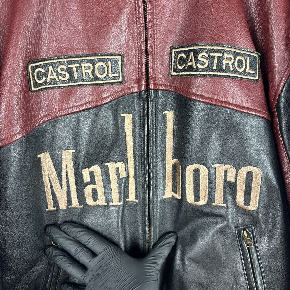 Marlboro Vintage Rare Marlboro Racing Leather Jacket Brando Size US XXL / EU 58 / 5 - 7 Thumbnail
