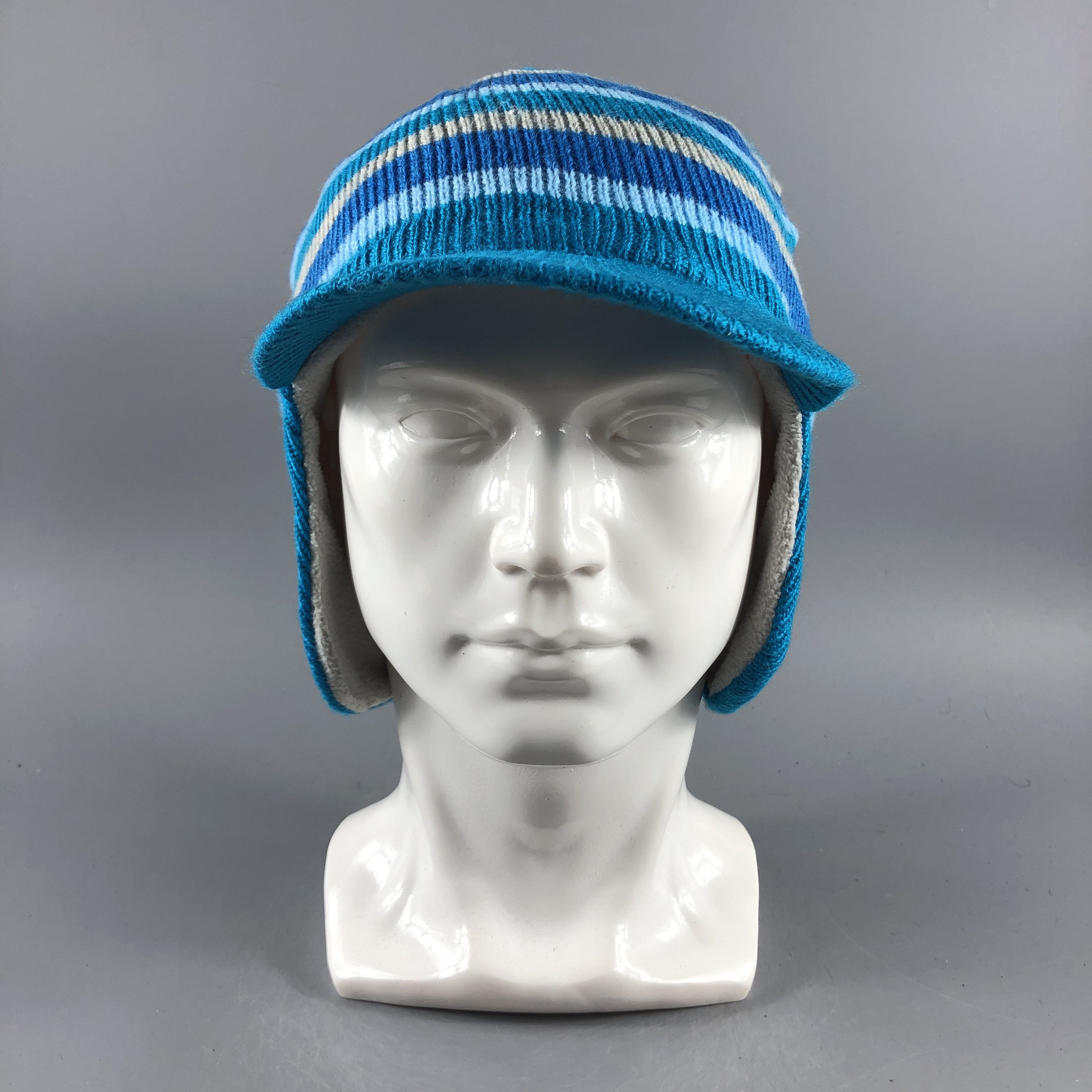 Japanese Brand × Vintage Fablice stripe Visor Beanie Snow Hat Snow Cap -D616 Size ONE SIZE - 7 Thumbnail