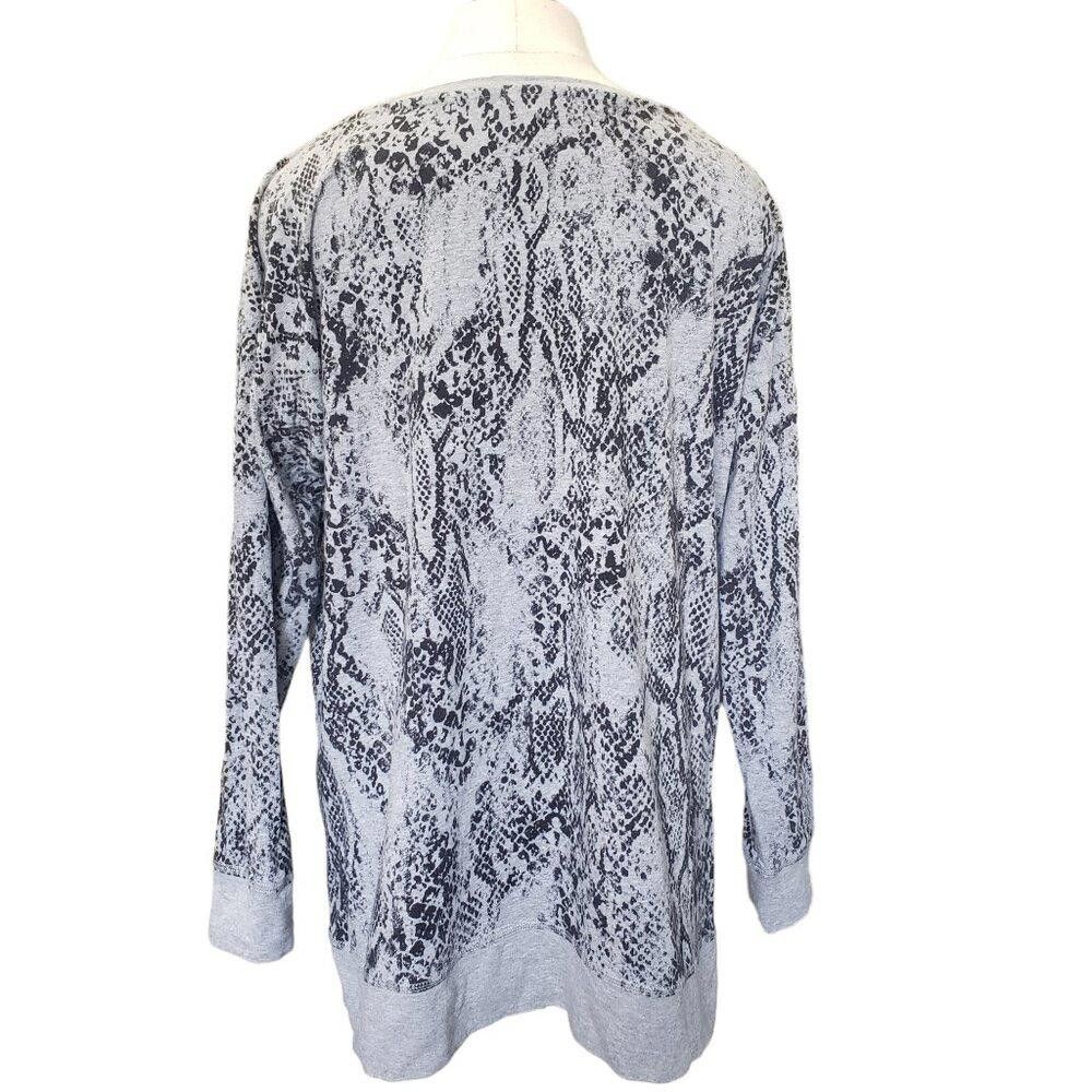 Chicos CT1527 Chico's Gray & Black Animal Print Top Size 12/14 Size XL / US 12-14 / IT 48-50 - 5 Thumbnail