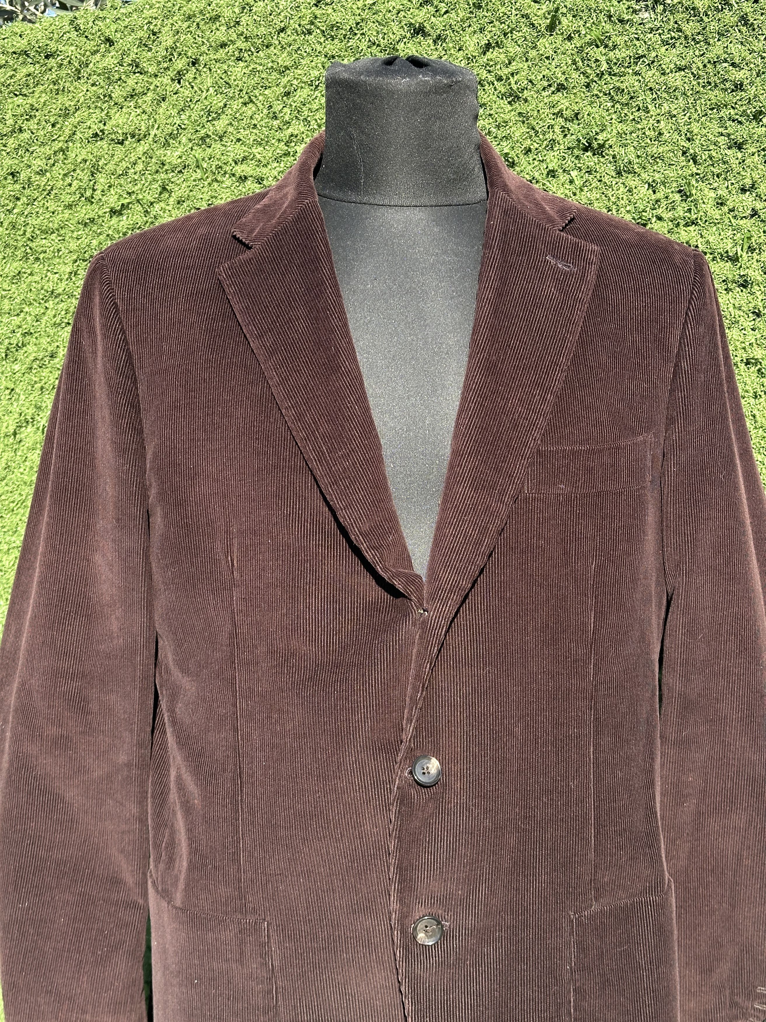 Isaia Rare Isaia Napoli Brown Corduroy Blazer Size 54 Drop 7R Size 54R - 11 Thumbnail