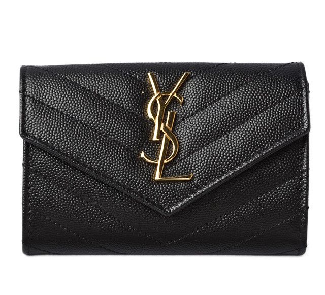 Yves Saint Laurent Yves Saint Laurent Saint Laurent Mini Wallet Card Case Black Leather Card Case in Pristine Condition Size ONE SIZE - 1 Thumbnail
