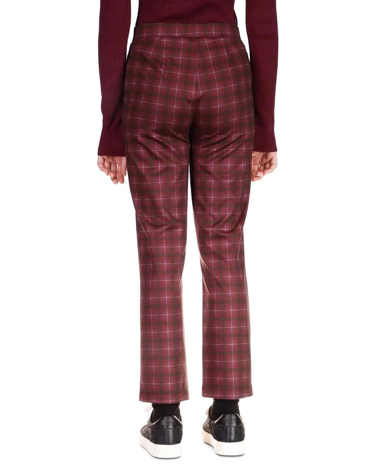 Sanctuary Sanctuary Purple Carnaby Cotton Plaid Kick Crop Pants XL Size 40" / US 18 - 2 Thumbnail