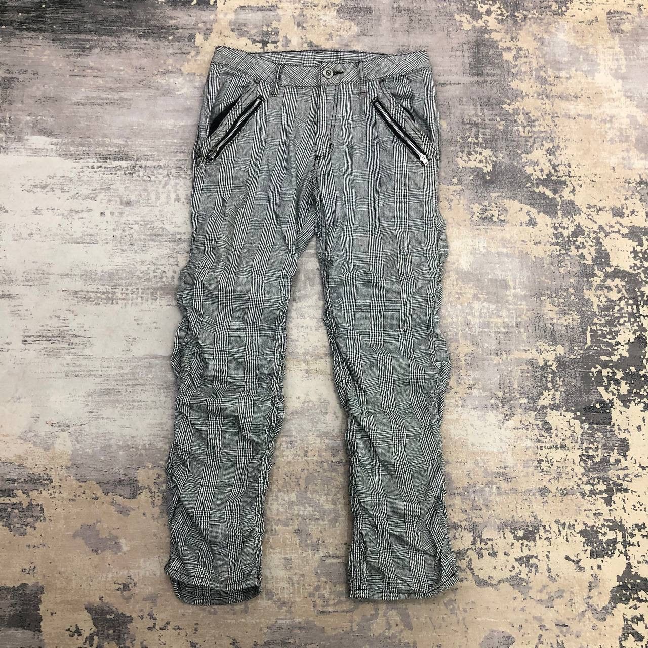 Japanese Brand P866. HOUNDSTOOTH ZIPPER PANTS Size 30" / US 8 / IT 44 - 1 Thumbnail