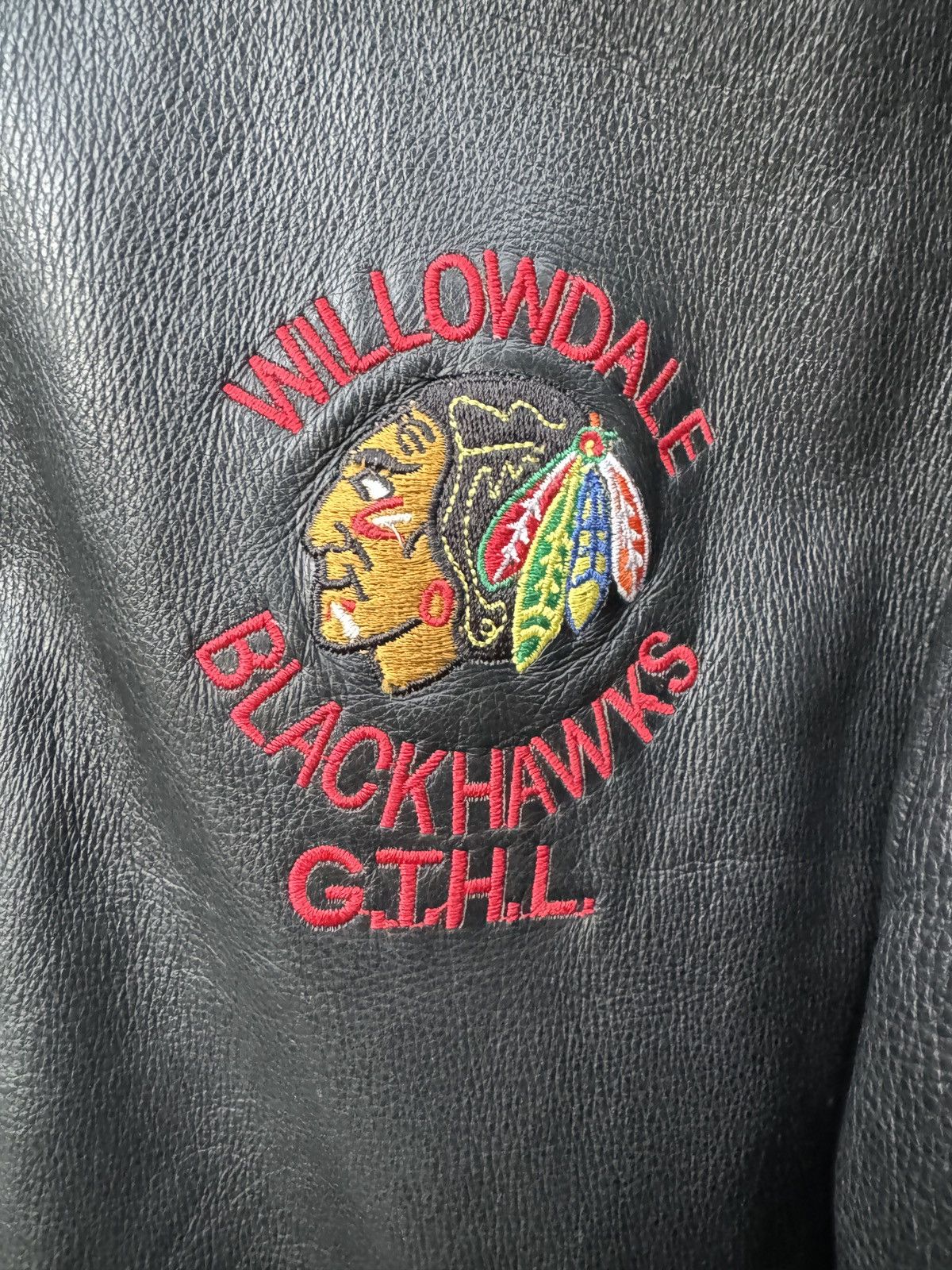 Vintage Vintage Willowdale Blackhawks Chicago Leather 90s Men’s Size US L / EU 52-54 / 3 - 8 Thumbnail