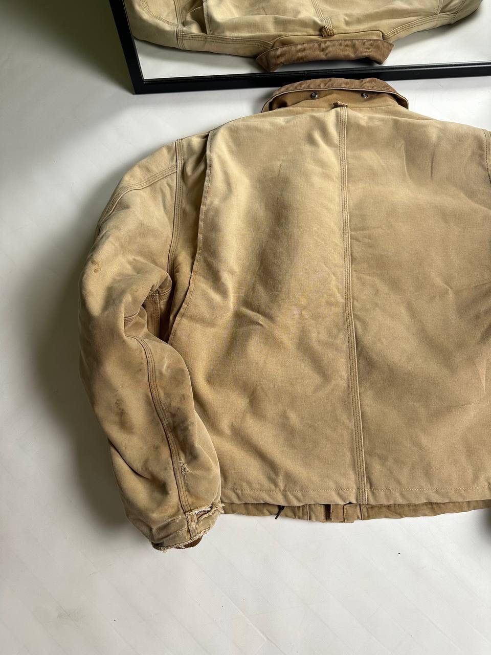 Carhartt 90s Dirty Trashed CARHARTT Duck Canvas Cropped Jacked Size US XL / EU 56 / 4 - 4 Thumbnail