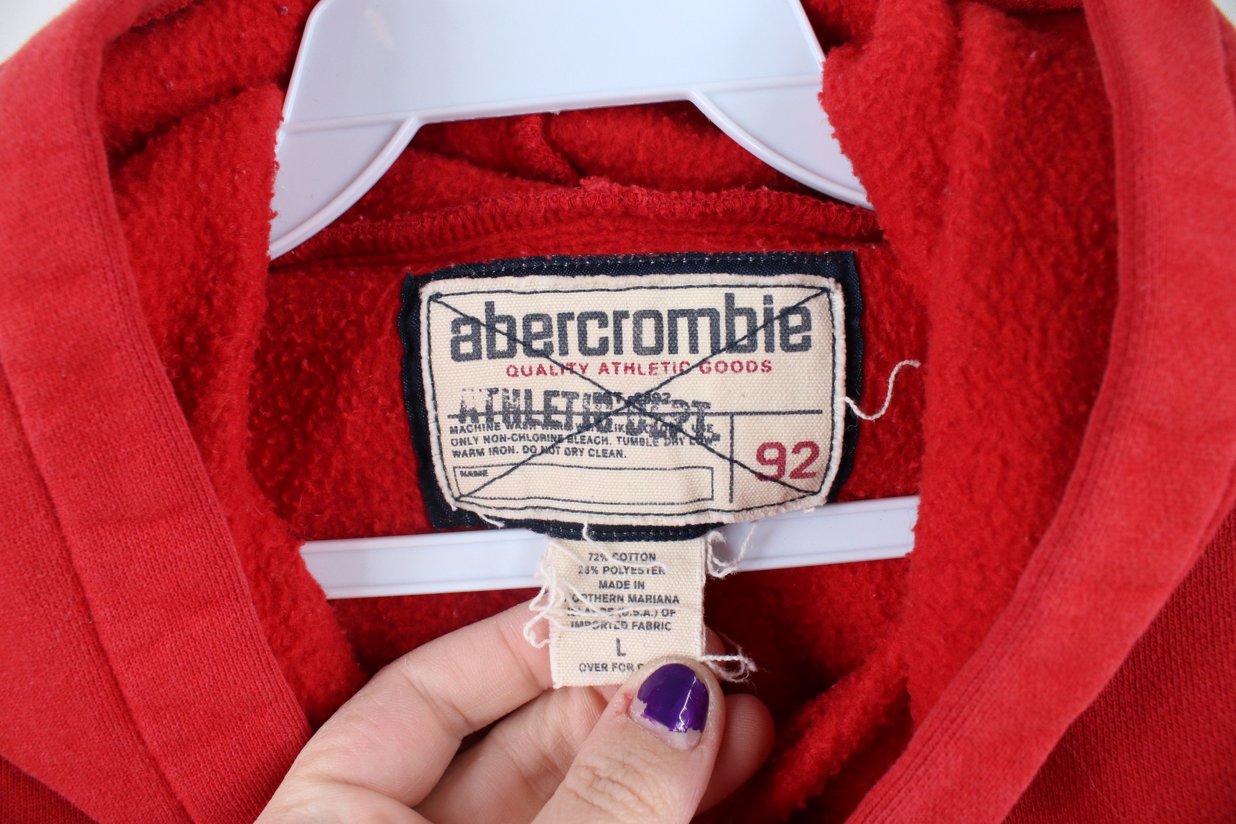 Abercrombie & Fitch × Vintage Vintage Abercrombie & Fitch Track Shoe Heavyweight Hoodie Size L / US 10 / IT 46 - 6 Thumbnail