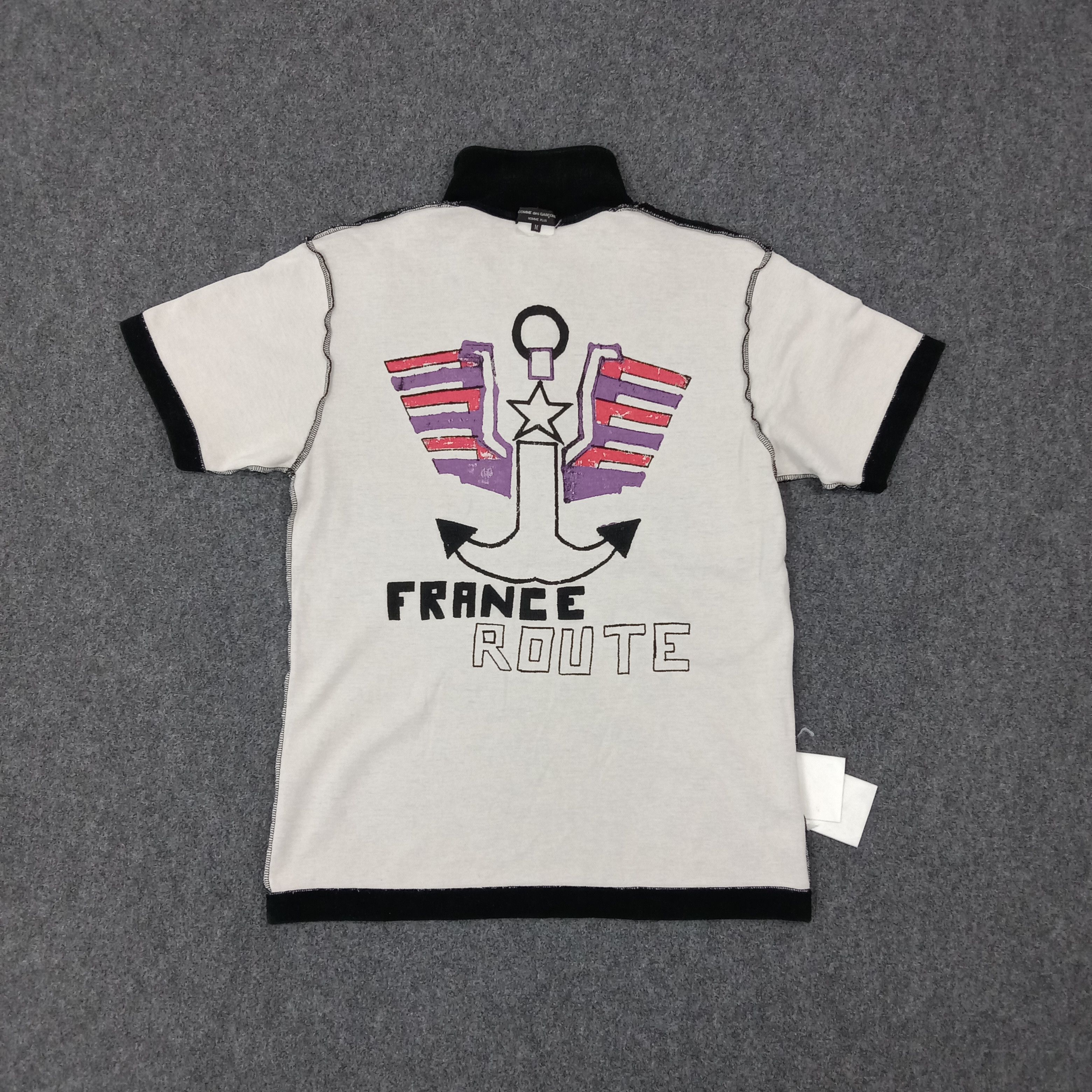 Comme des Garcons Homme Plus Comme Des Garcons Reversible France Route SS04 Polos C267N23 Size US M / EU 48-50 / 2 - 1 Thumbnail
