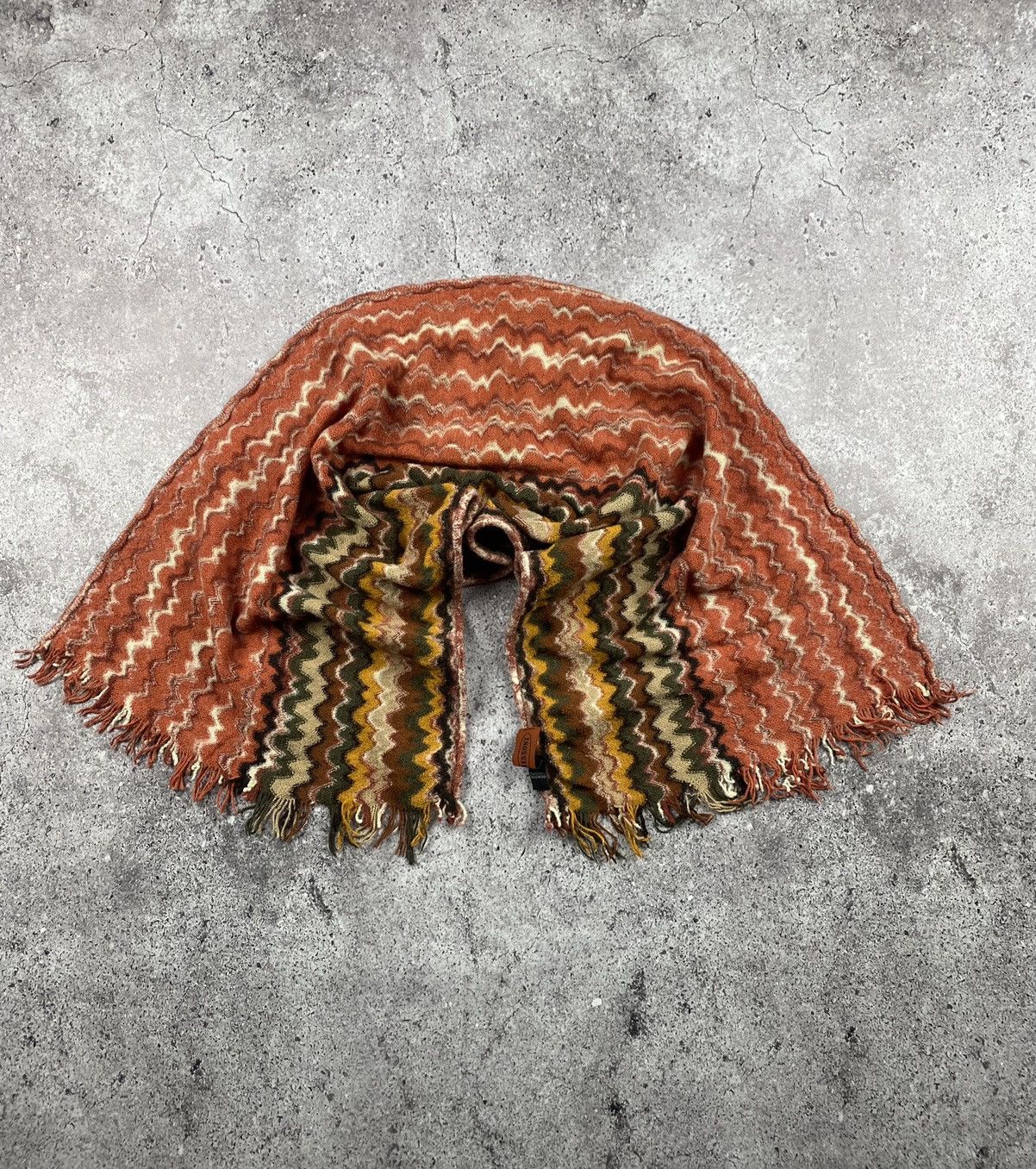 Missoni × Vintage Vintage Missoni classic knit design muffler scarf Lana wool Size ONE SIZE - 2 Thumbnail