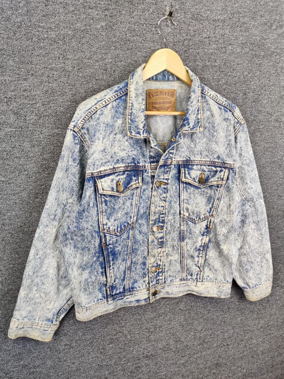 Edwin Edwin x Gold Rush Acid Wash Denim Trucker Jacket Size US M / EU 48-50 / 2 - 5 Thumbnail