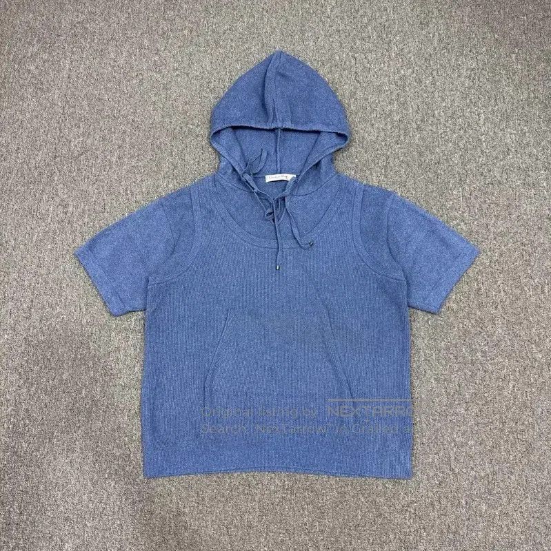 Dior Dior Blue Cotton Men's Short Sleeve Hoodie . Size US M / EU 48-50 / 2 - 1 Thumbnail