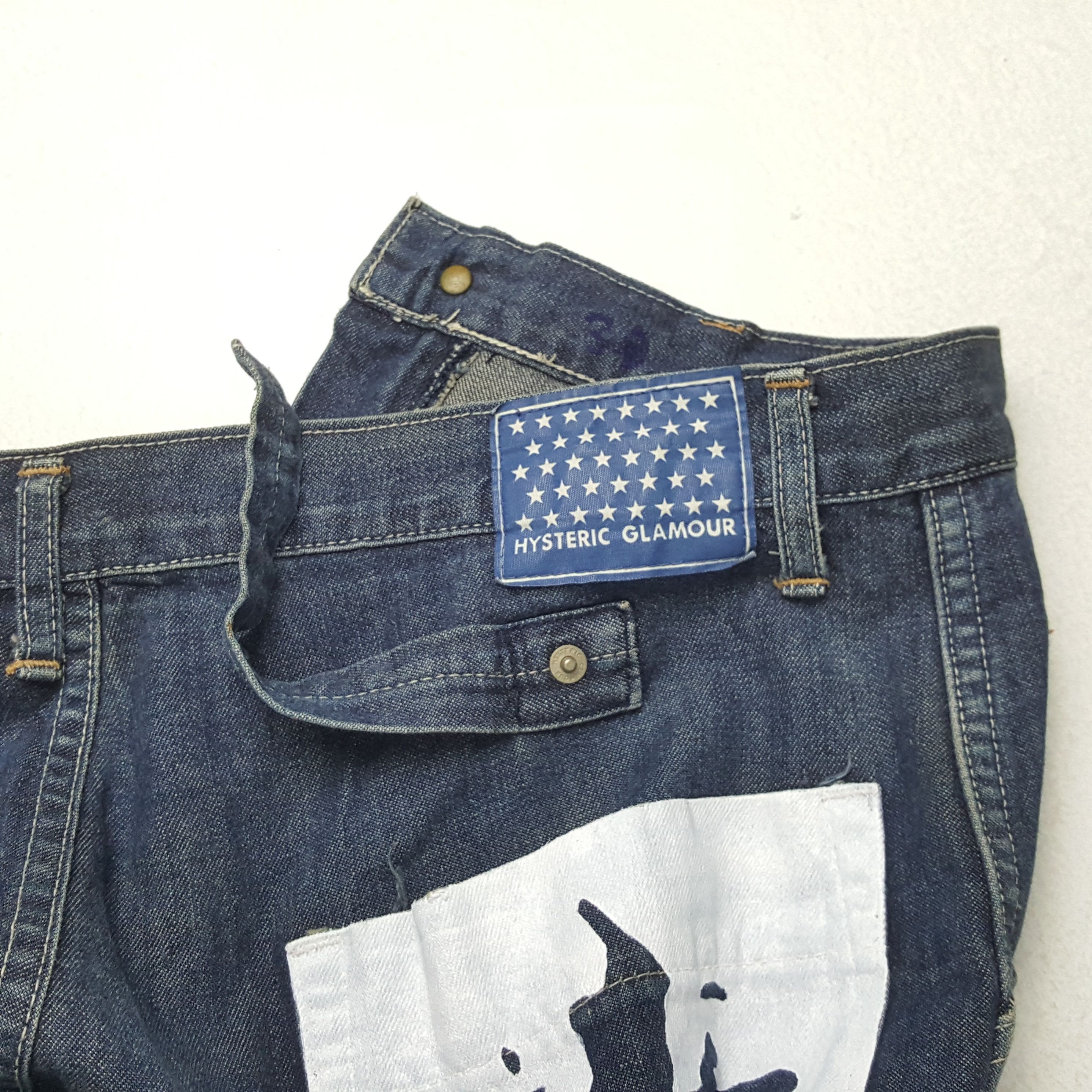 Hysteric Glamour × Japanese Brand × Vintage HYSTERIC GLAMOUR Streetwear Custom Art Jeans dp1 Size US 31 - 14 Thumbnail