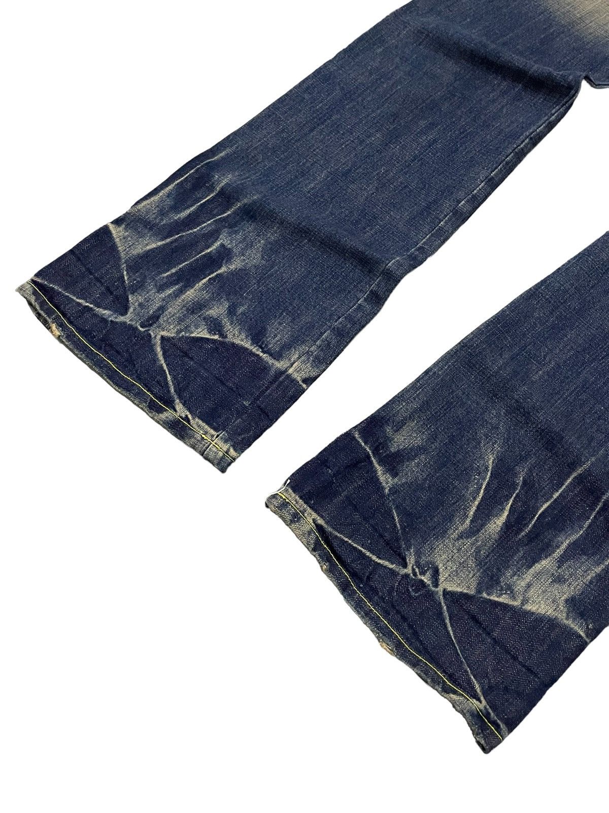Hysteric Glamour × Japanese Brand × Shellac Back Number Japan Muddy Wash Flared Large Pocket Bush Jeans Size US 31 - 15 Thumbnail