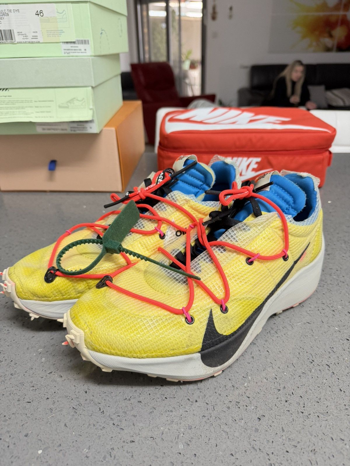 Nike × Off-White Nike Vapor Street Tour Yellow 14US / 47EU Size US 14 / EU 47 - 1 Thumbnail