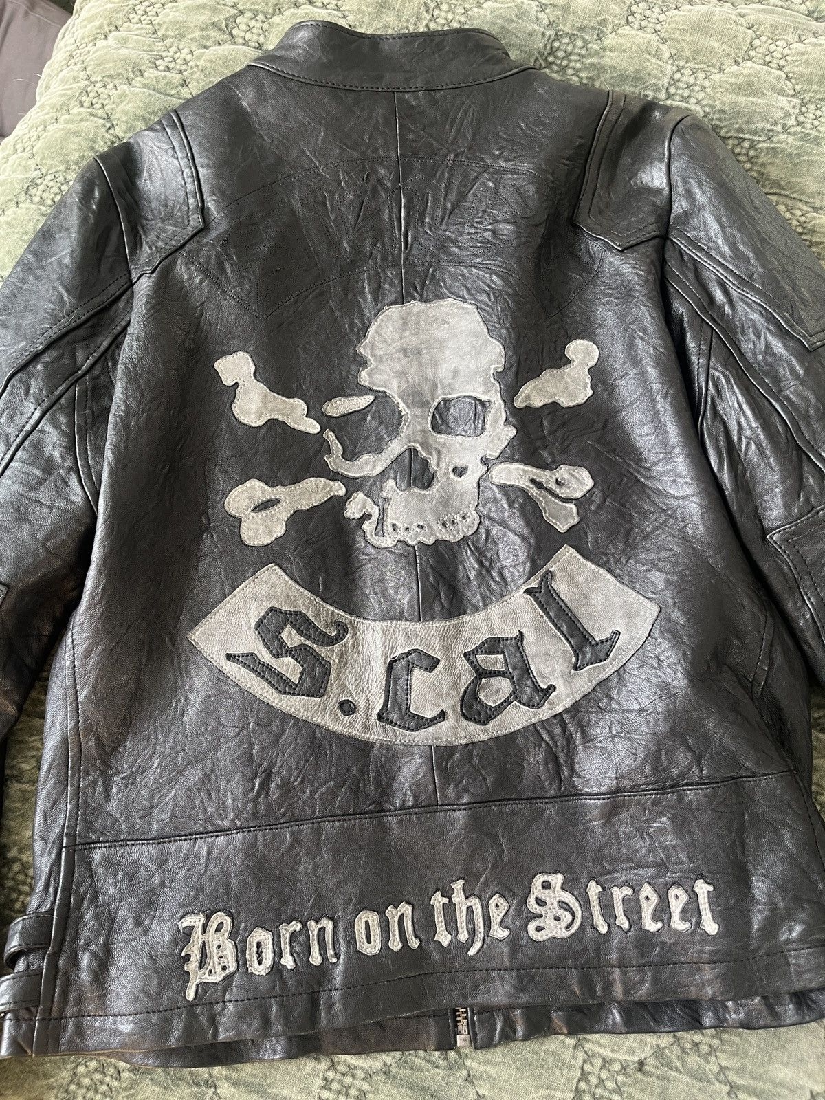 Christian Audigier Christian Audigier SMET leather biker jacket Size L / US 10 / IT 46 - 7 Thumbnail