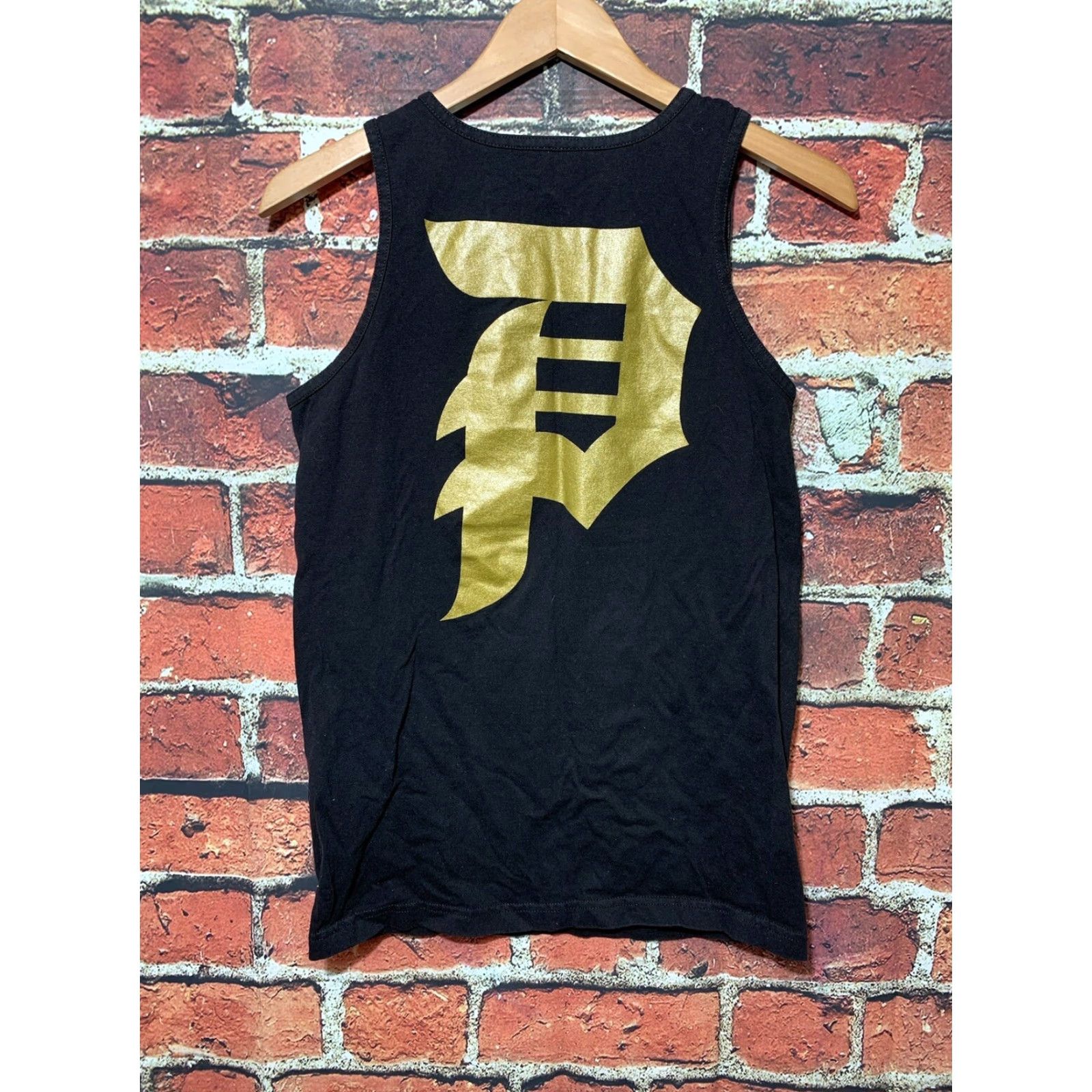 Primitive Primitive Black Gold Tank Top Mens Small T-Shirt Cotton Blend Sleeveless Size US S / EU 44-46 / 1 - 3 Thumbnail
