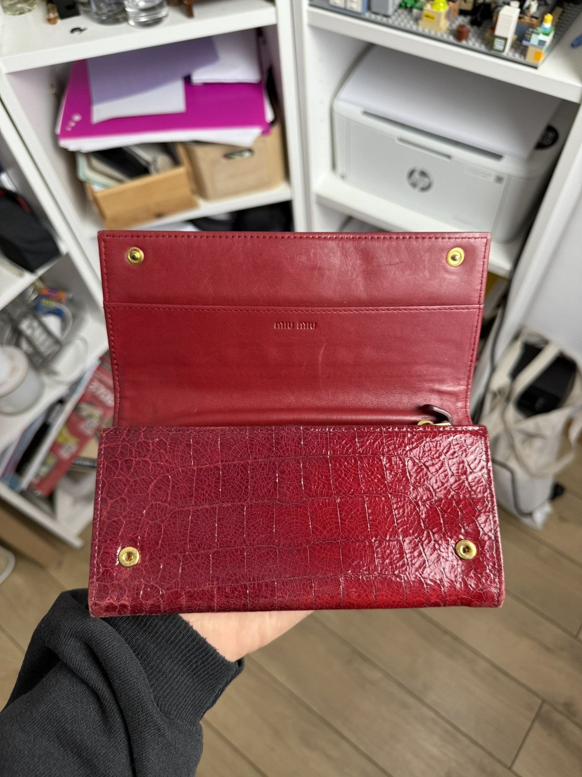 Designer × Miu Miu Vintage y2k Miu Miu leather wallet designer archive luxury Size ONE SIZE - 3 Thumbnail