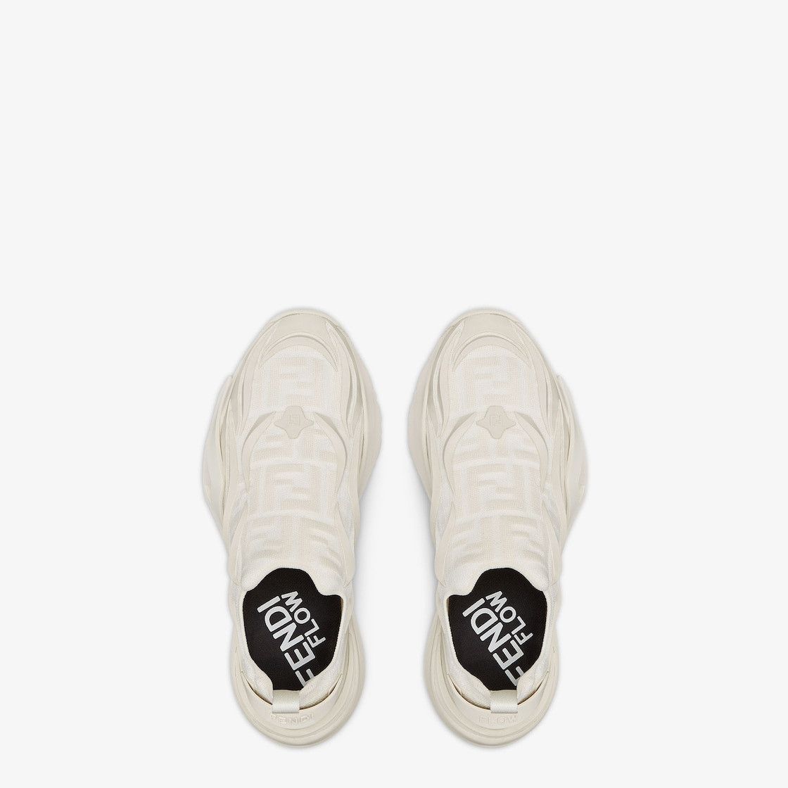 Fendi o1w1db10525 Flow Sneakers in White/Ivory Size US 12 / EU 45 - 4 Thumbnail