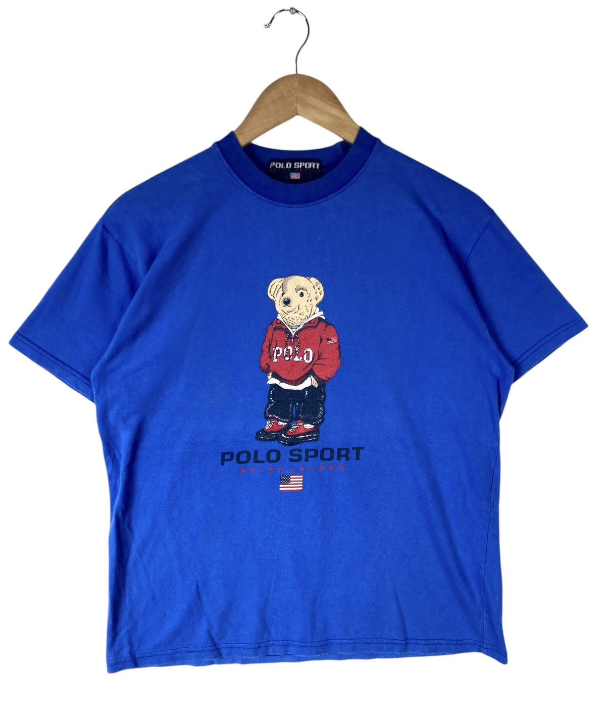 Polo Ralph Lauren × Vintage Vintage Polo Sport Usa Polo Bear Ralph Lauren T-Shirt Size US S / EU 44-46 / 1 - 2 Thumbnail
